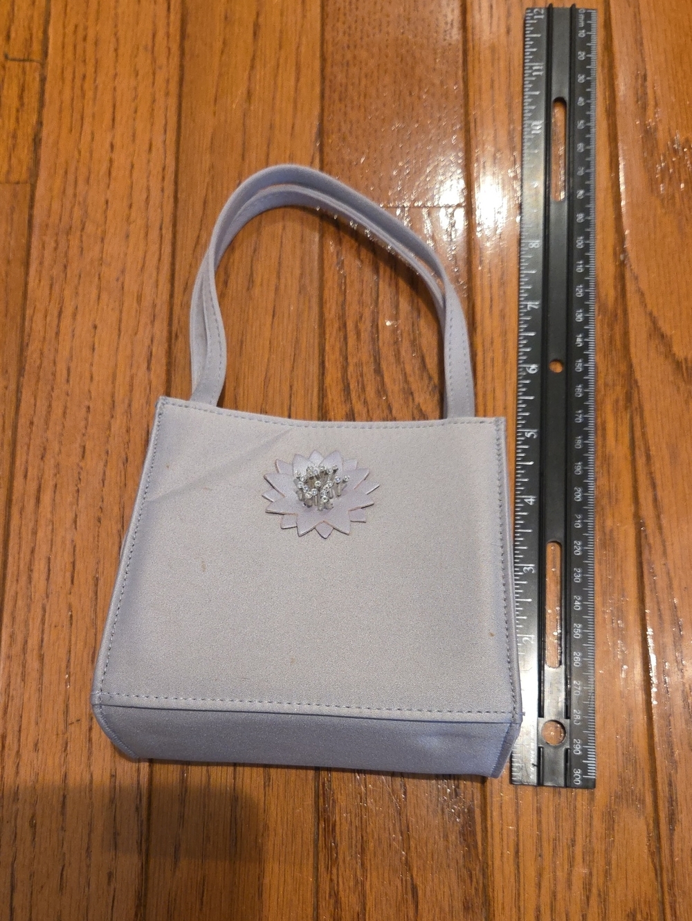 Light Lavender Mini Bag with Floral Accent